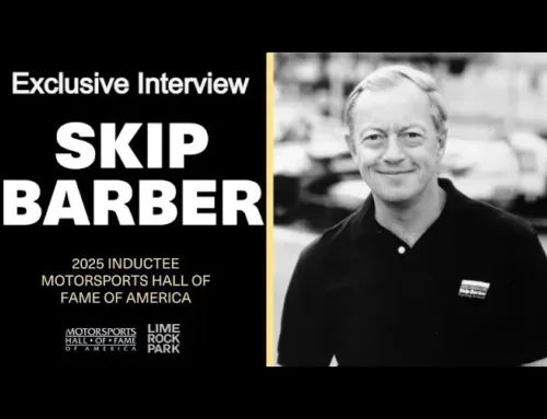 Skip Barber on his induction into the Motorsports Hall of Fame of America